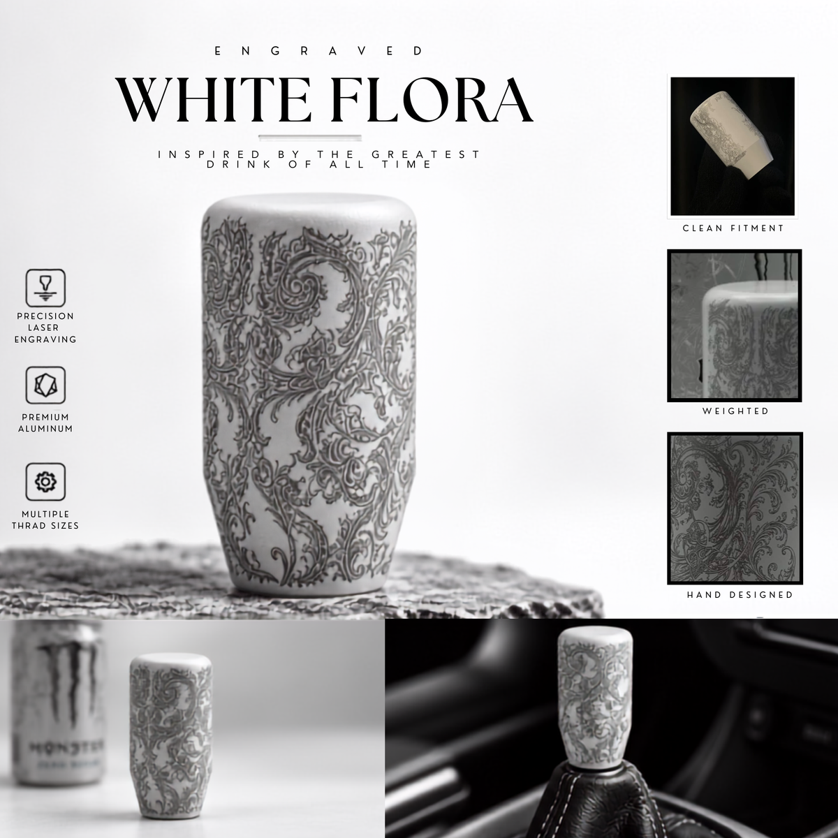 "White Flora" Shift Knob